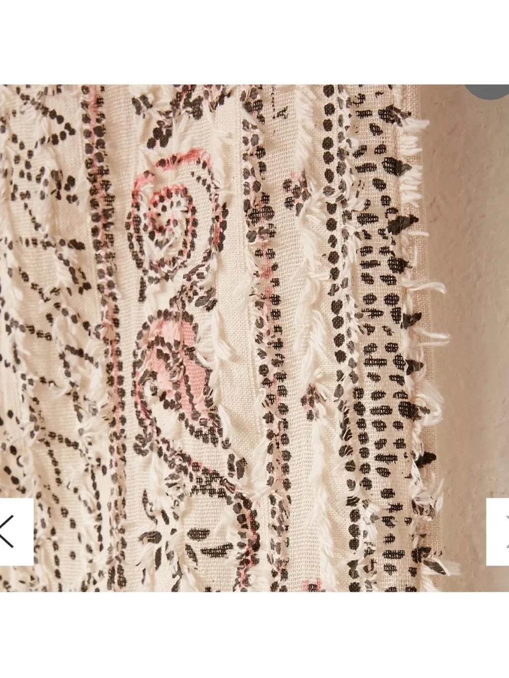 Urban Outfitters Cream Tapestry Throw